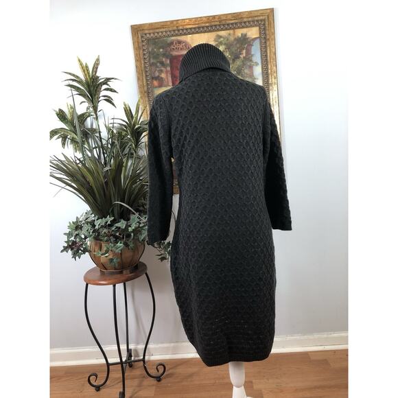 Calvin Klein Women Sweater Dress LG Long Sleeve Pullover Knit Y2K Minimalist - Picture 4 of 11